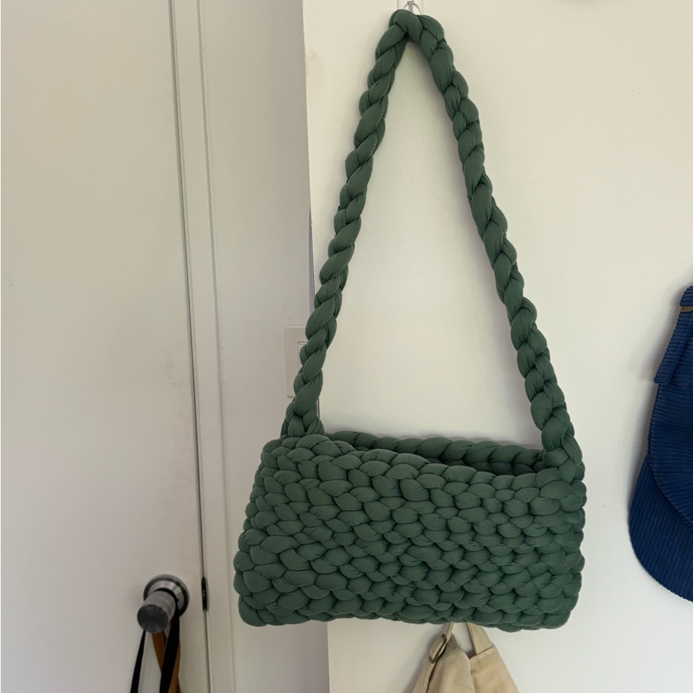 Braided Green Women's Bag